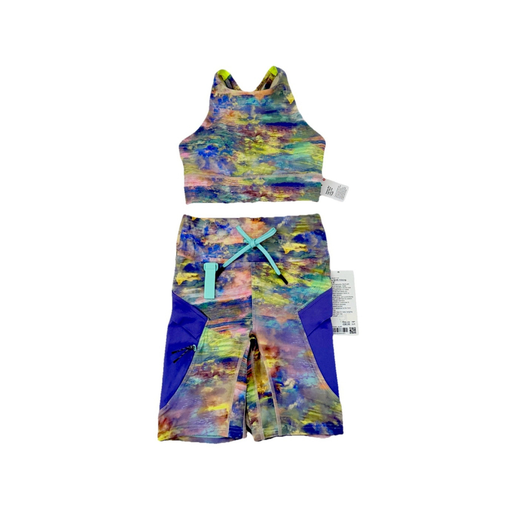 LULULEMON SET CARGO SHORT 8” AND ENERGY BRA ALNM COLOR SIZE 4 NWT